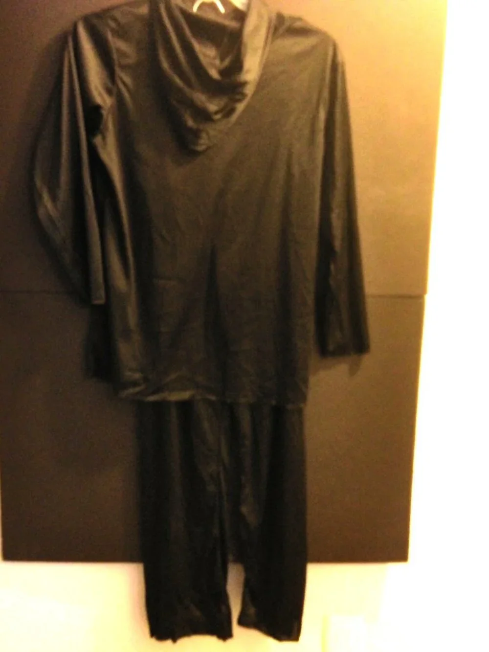 Halloween Costume Ninja Black Dragon Boy's Size L Black Tabard & Shoulder Armor